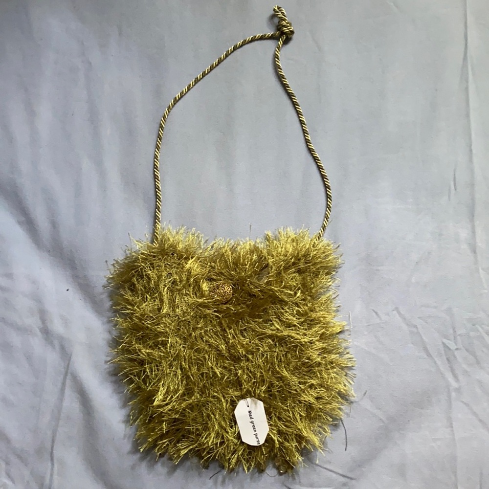 Fuzzy Green Purse